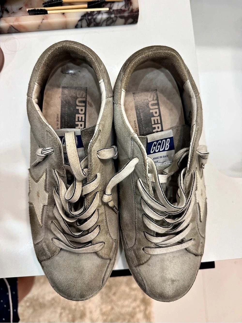 Golden Goose Superstar Suede Sneakers Gray size 39